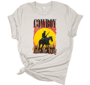 Sunset Cowboy Take Me Away Tee