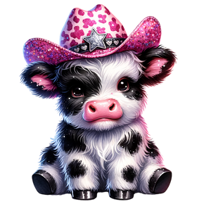 Glittery Pink Hat Calf Print