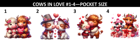 Cows In Love #1-4 Prints