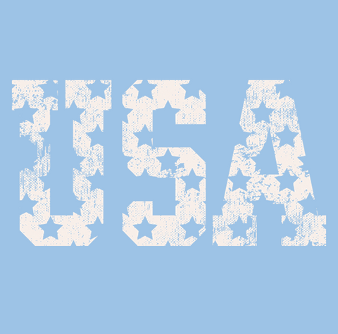 Cream Stars USA Print
