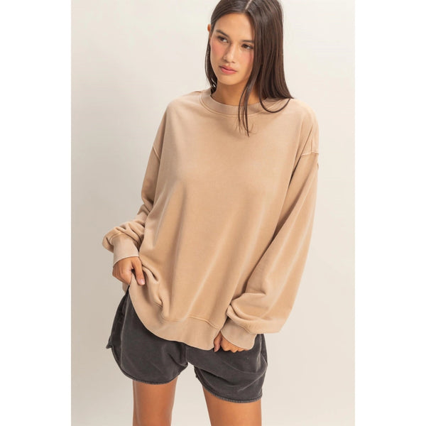Mineral Washed Crew Neck Sweatshirt