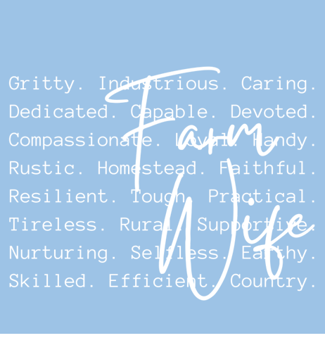 Farm Wife Words Print