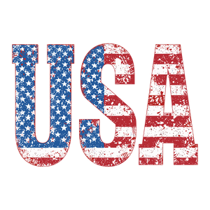 Grunge USA Flag Print