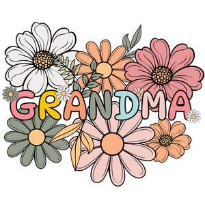 Grandma Flowers Print