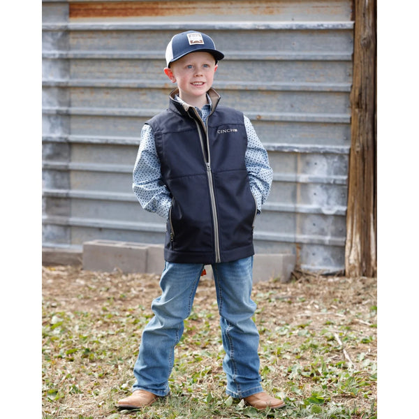 Cinch Boys Navy Bonded Vest