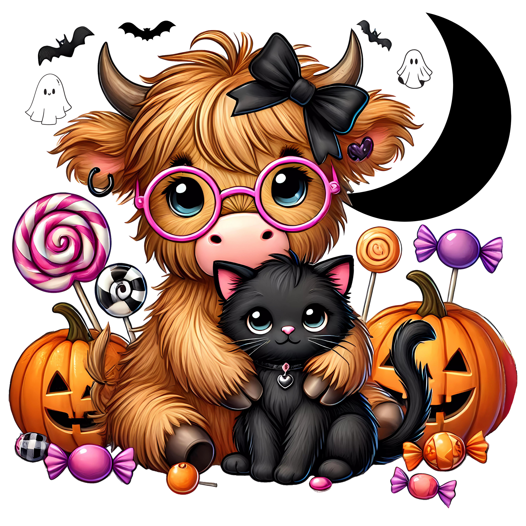 Halloween Candy Highlander Print