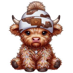 Glittery Baby Highland Print