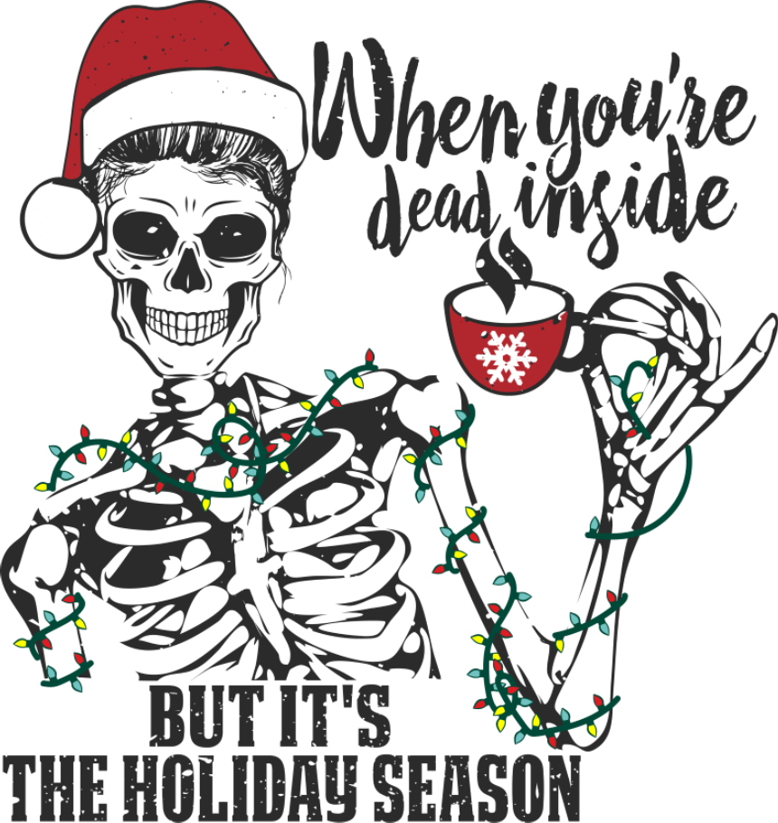 Dead Inside Snowflake Cup Print