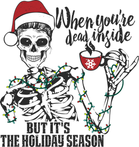 Dead Inside Snowflake Cup Print