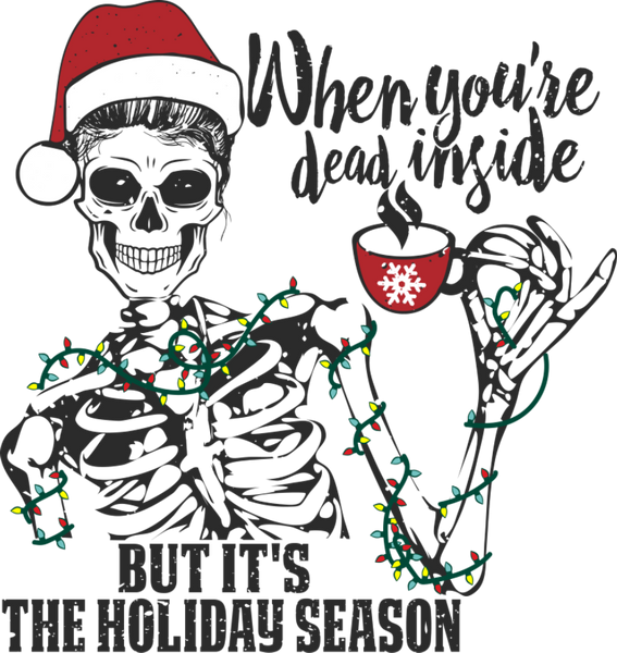 Dead Inside Snowflake Cup Print
