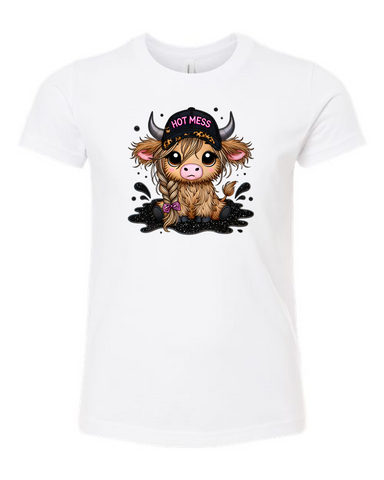 Youth Hot Mess Cow Tee