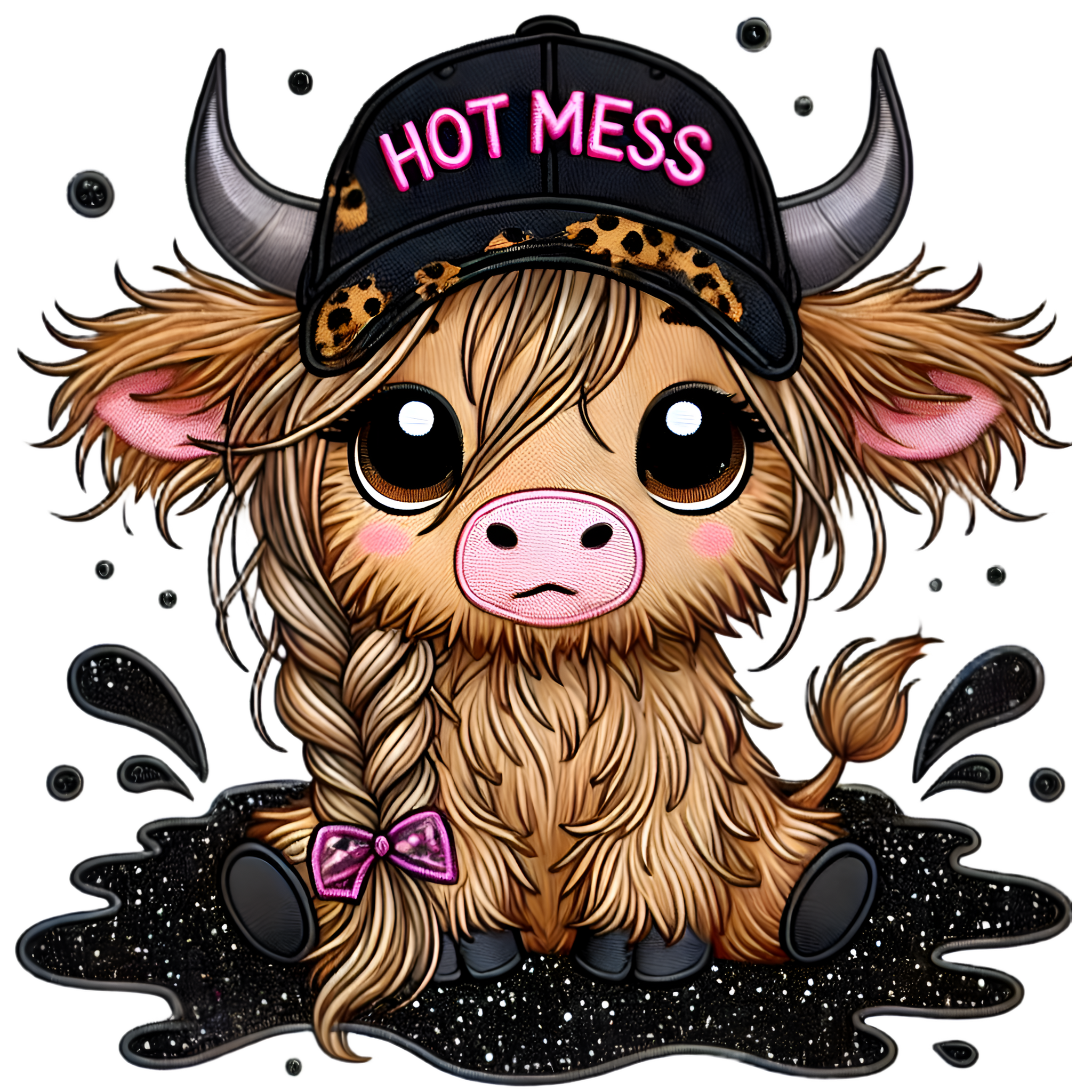 Hot Mess Cow Print