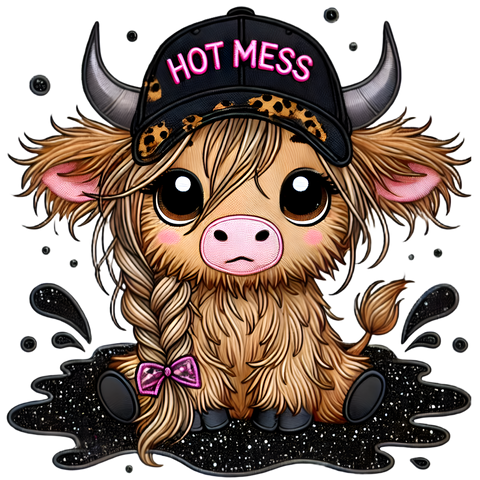 Hot Mess Cow Print