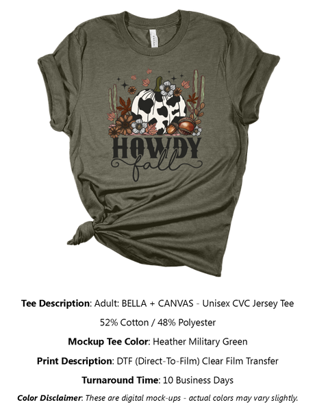 Howdy Fall Pumpkin T-Shirt Pack