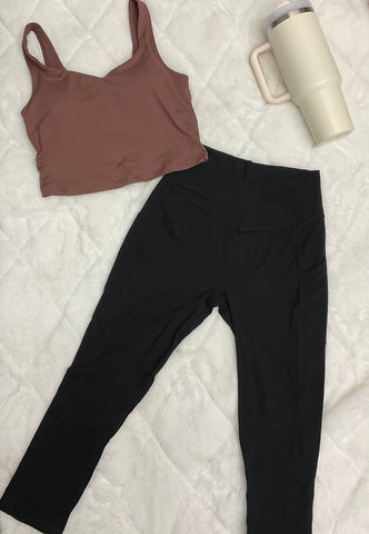 V Waist Capri Leggings