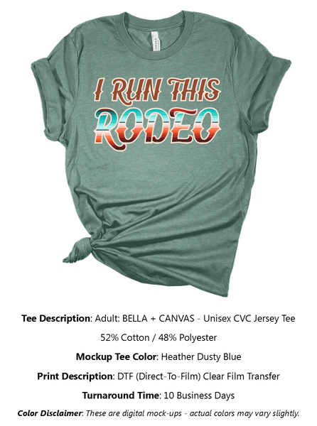 I Run This Rodeo T-Shirt Pack