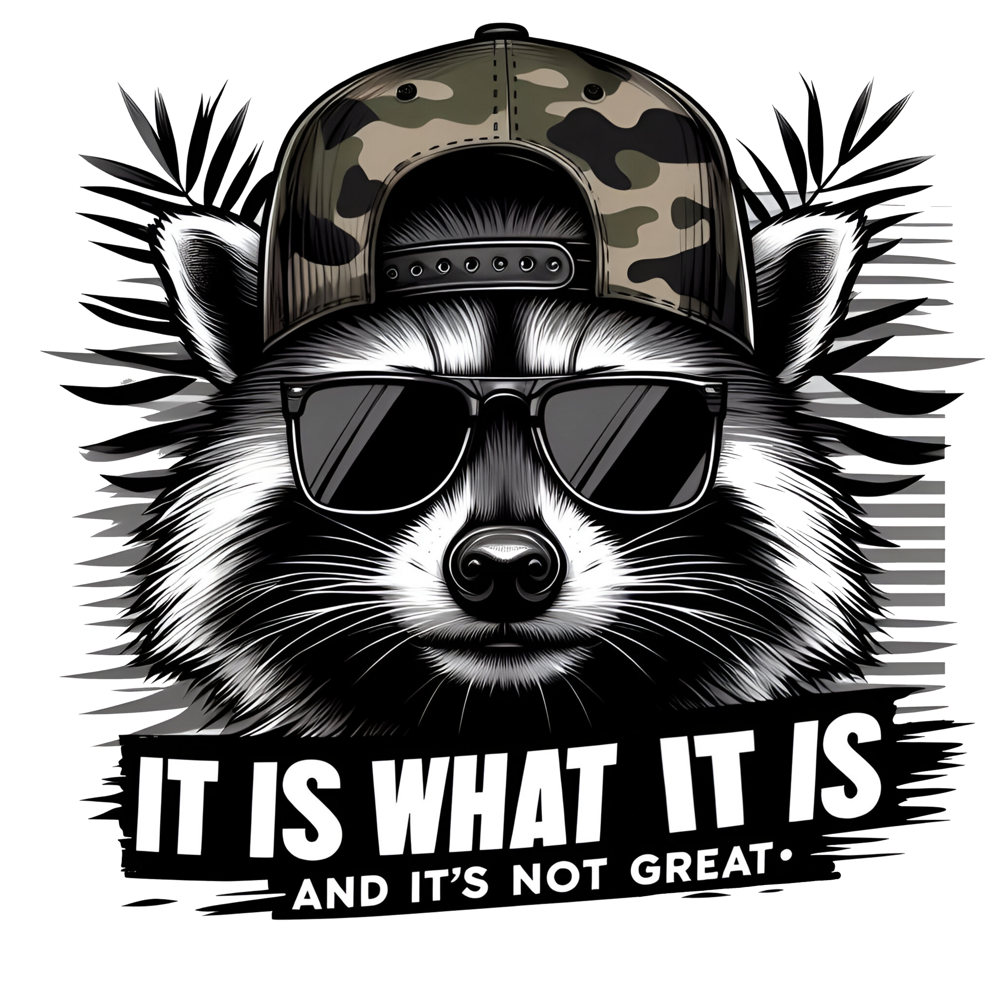 It Is What It Is Racoon Print