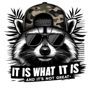 It Is What It Is Racoon Print