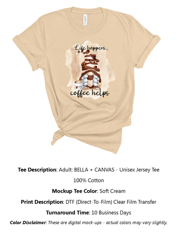 Life Happens, Coffee Helps T-Shirt Pack