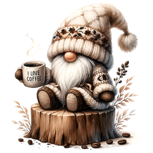 Love Coffee Gnome Print