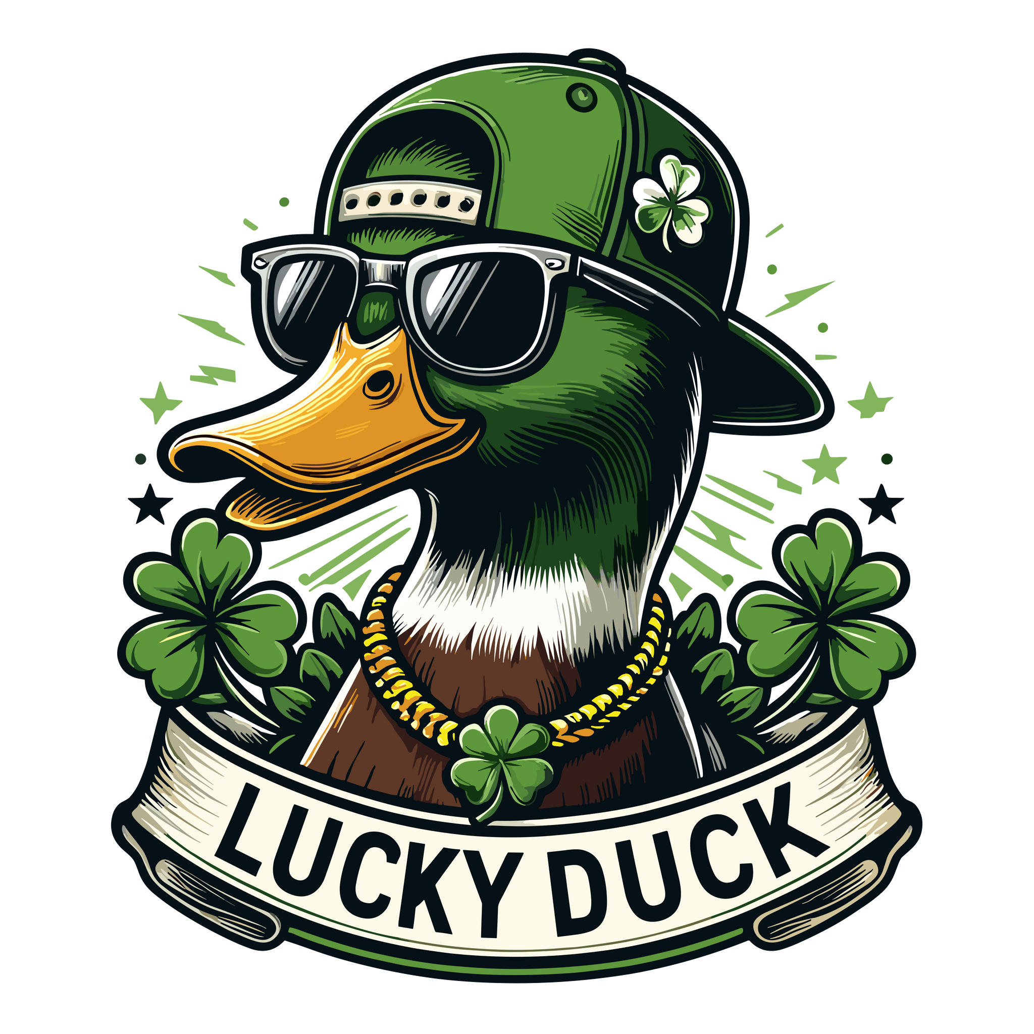 Lucky Duck Scroll Print