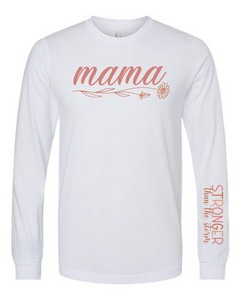 Cursive Mama Flower Print