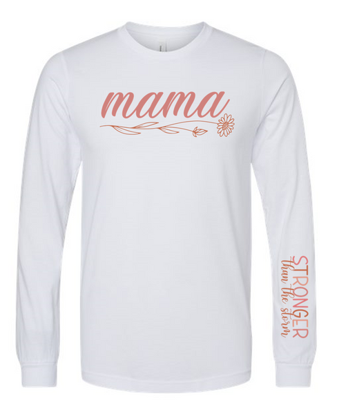 Cursive Mama Flower Print