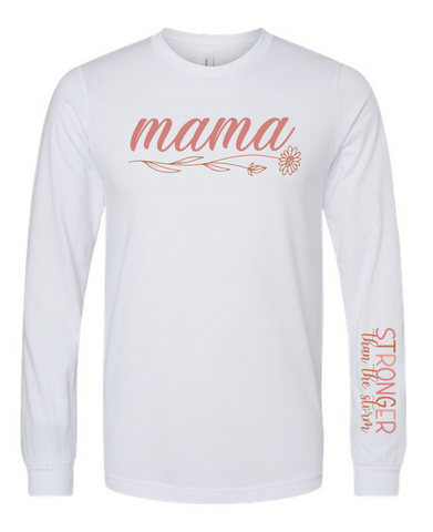 Cursive Mama Flower Print