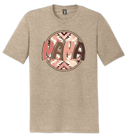 Mama Aztec Circle Tee