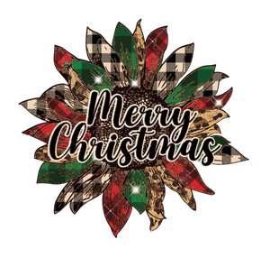 Merry Christmas Sunflower Print