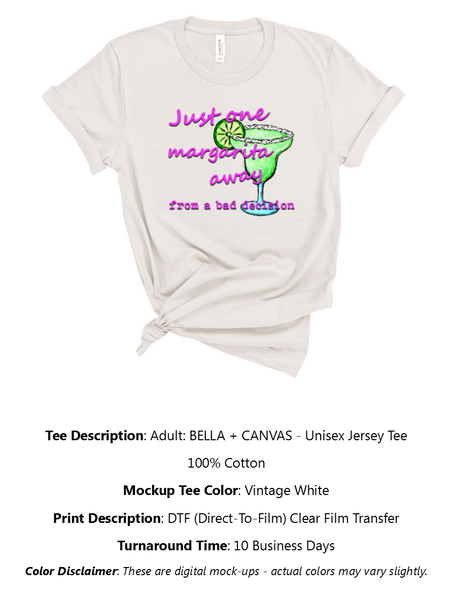 One Margarita Away T-Shirt Pack