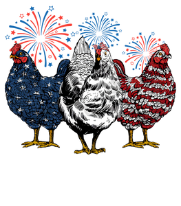 Patriotic Chickens Print