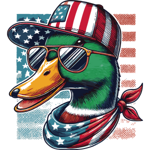 Patriotic Cool Duck Print