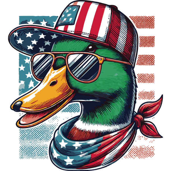 Patriotic Cool Duck Print