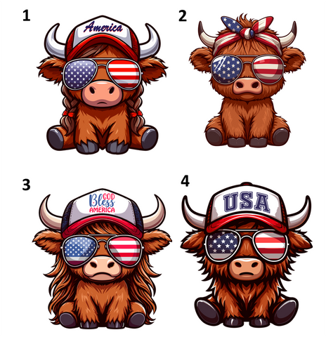 Patriotic Cow Print