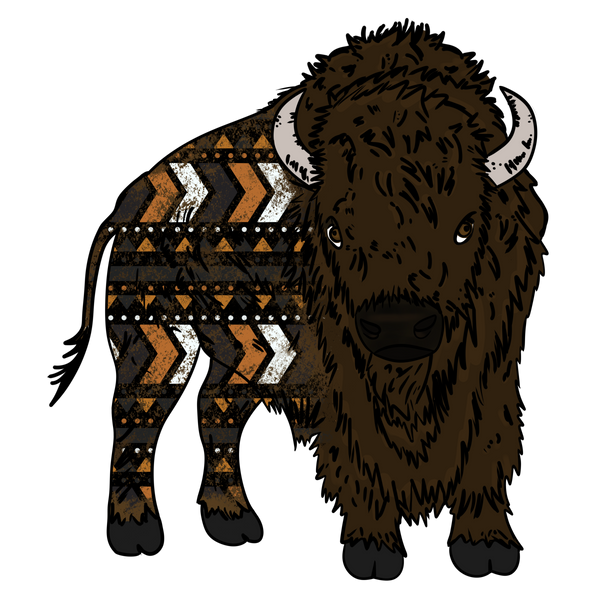 Patterned Bison Print