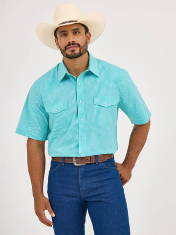 Wrangler Wrinkle Resist Short Sleeve Pearl Snap