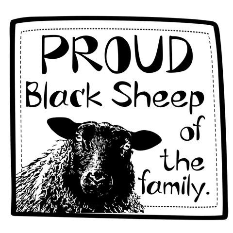 Proud Black Sheep Print