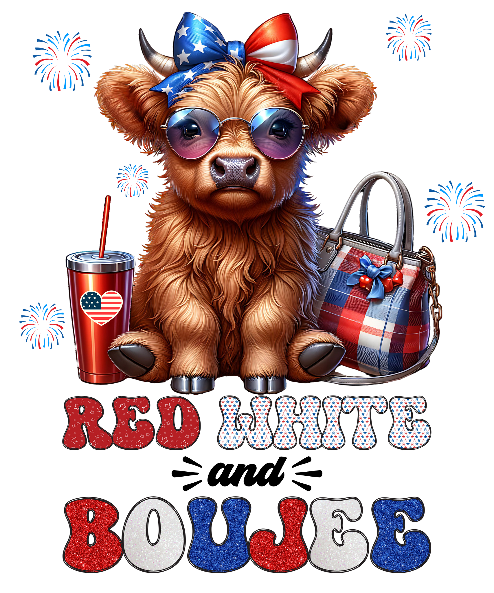 Red, White, & Boujee Print