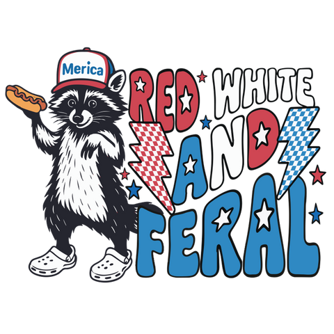 Red, White, & Feral Print