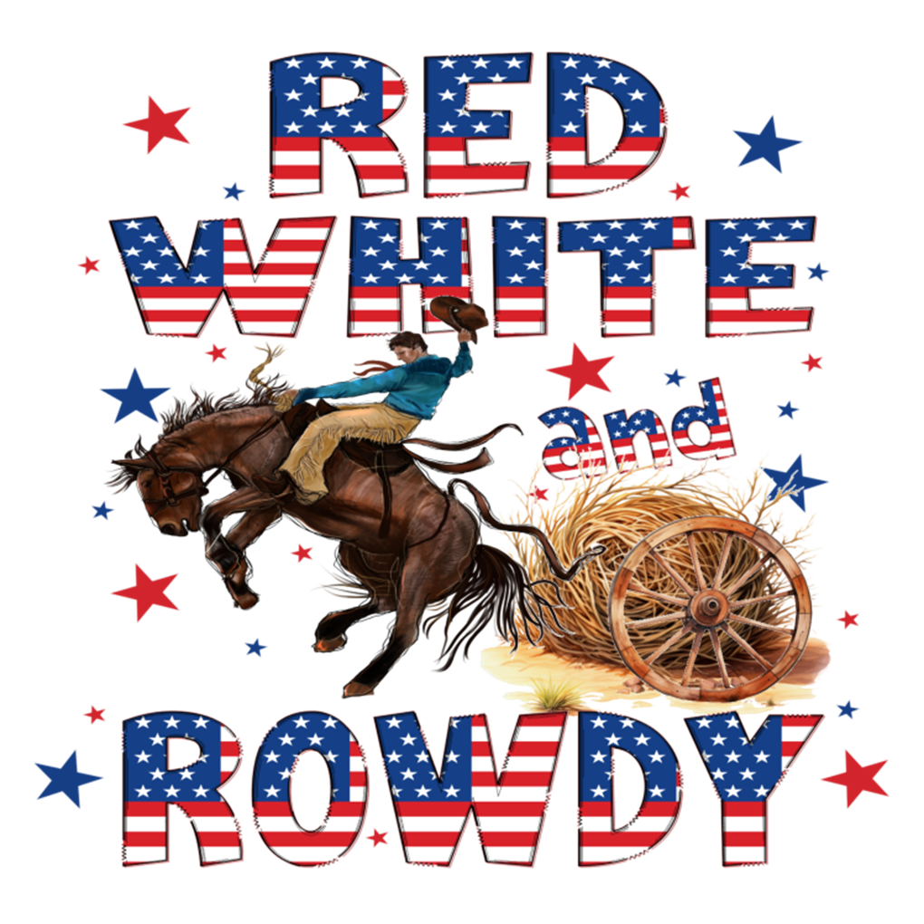 Red, White, & Rowdy Print