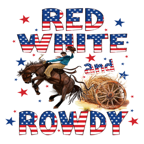Red, White, & Rowdy Print