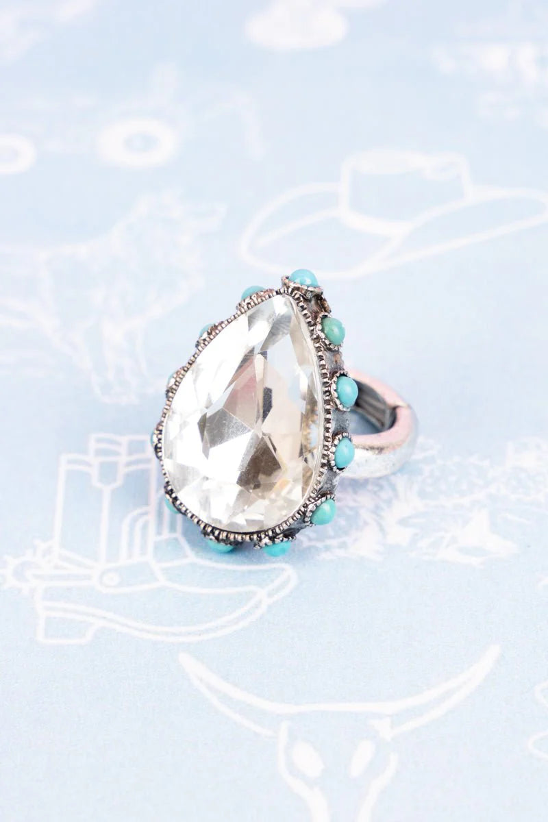 All Eyes on Me Crystal Stone Stretch Ring