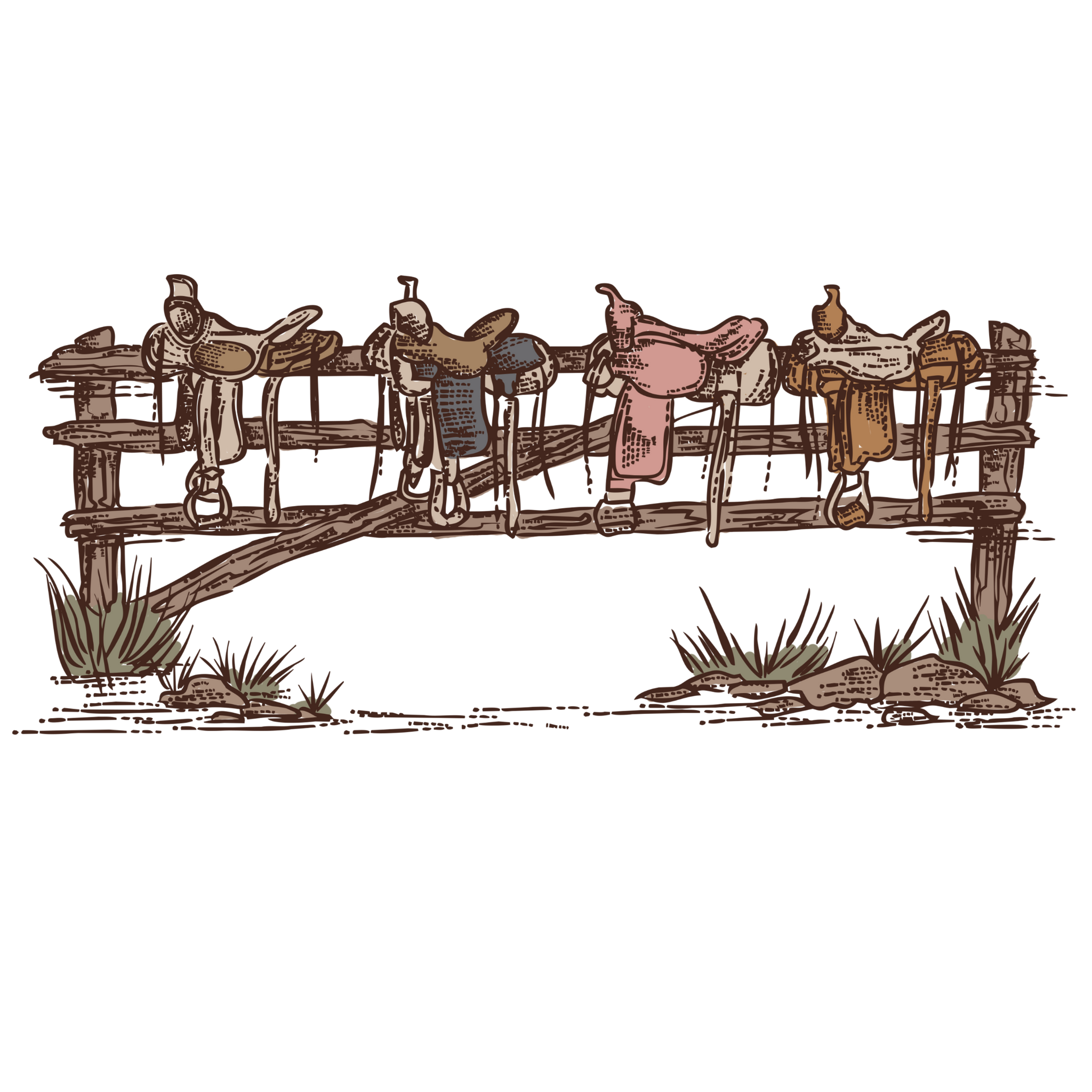 Saddles Print
