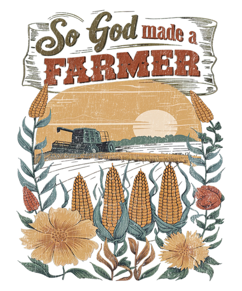 God Made A Farmer T-Shirt Print