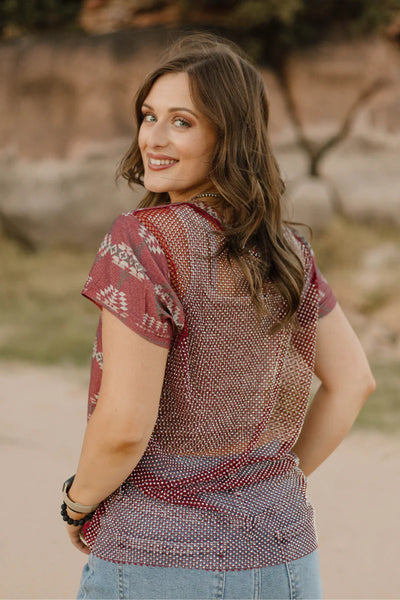 Rhinestone Back Top