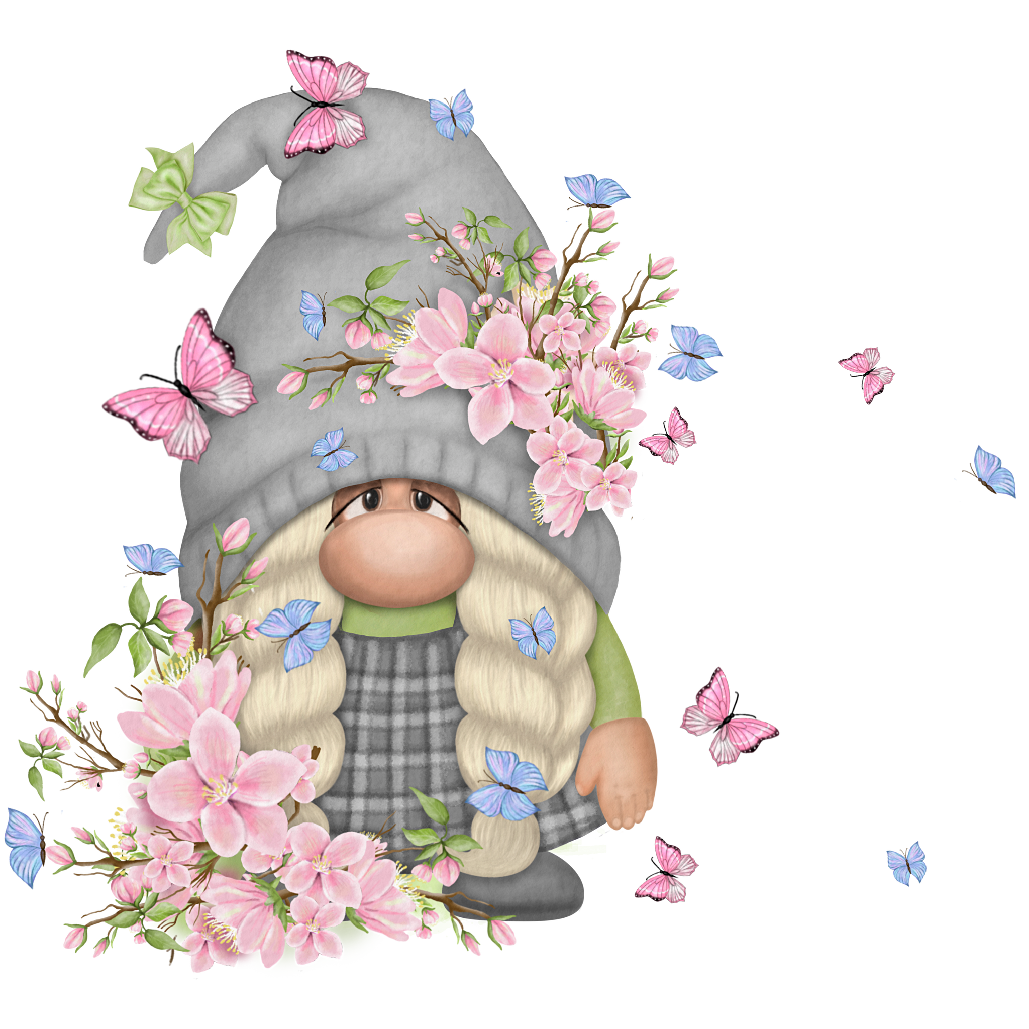 Spring Flower Gnome Print