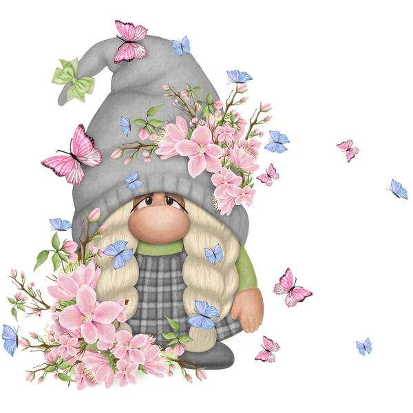 Spring Flower Gnome Print