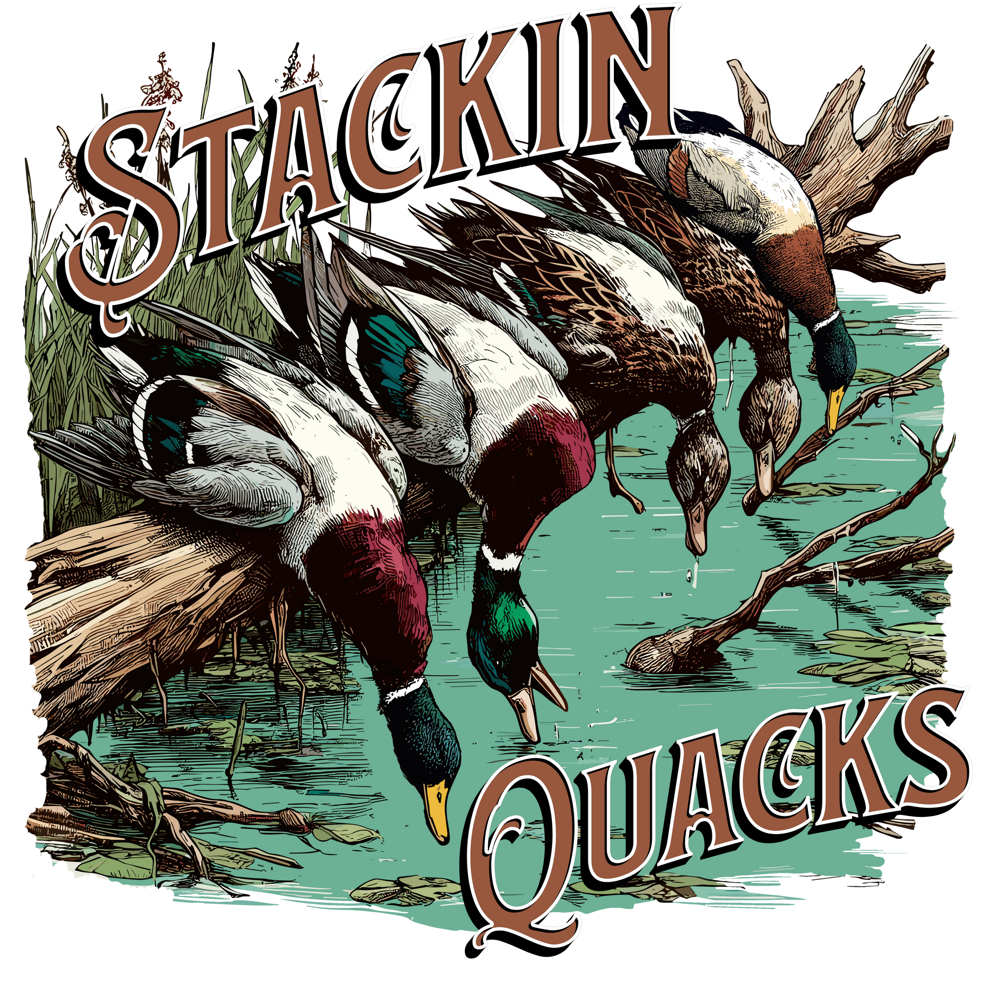 Stackin Quacks Print