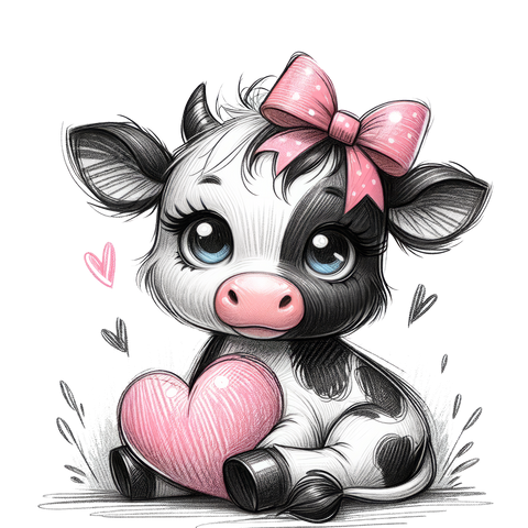 Valentines Baby Holstein Print